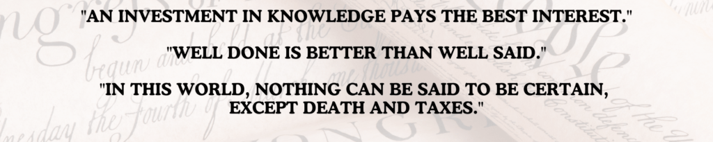 Ben Franklin Quotes